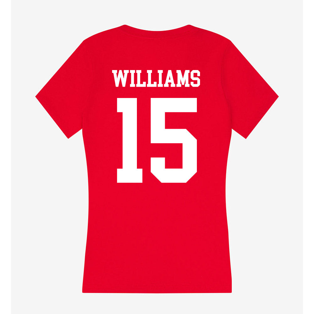 Nebraska - NCAA Softball : Kennadi Williams - Women's V-Neck T-Shirt-1