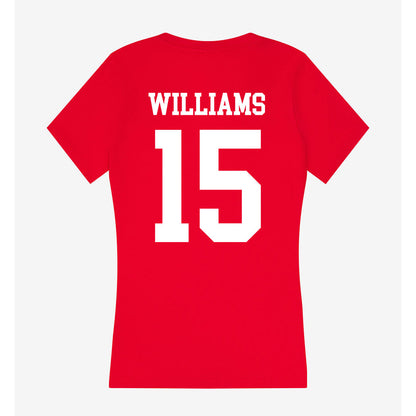 Nebraska - NCAA Softball : Kennadi Williams - Women's V-Neck T-Shirt-1