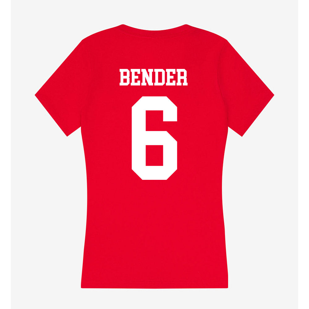 Nebraska - NCAA Baseball : Pryce Bender - Women's V-Neck T-Shirt-1