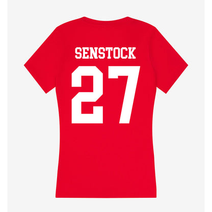 Nebraska - NCAA Baseball : Joey Senstock - Women's V-Neck T-Shirt-1