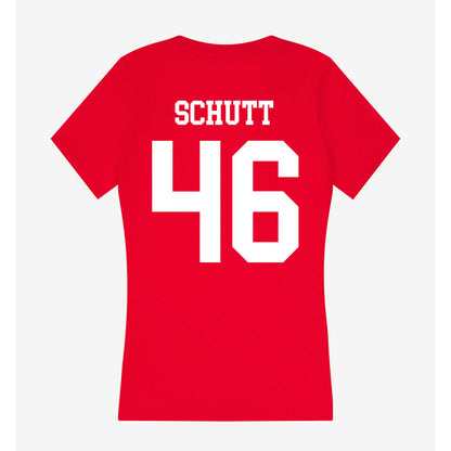 Nebraska - NCAA Football : Connor Schutt - Women's V-Neck T-Shirt-1