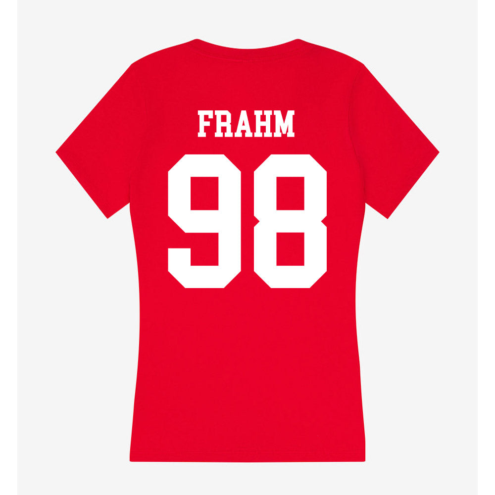 Nebraska - NCAA Softball : Jordyn Frahm - Women's V-Neck T-Shirt-1