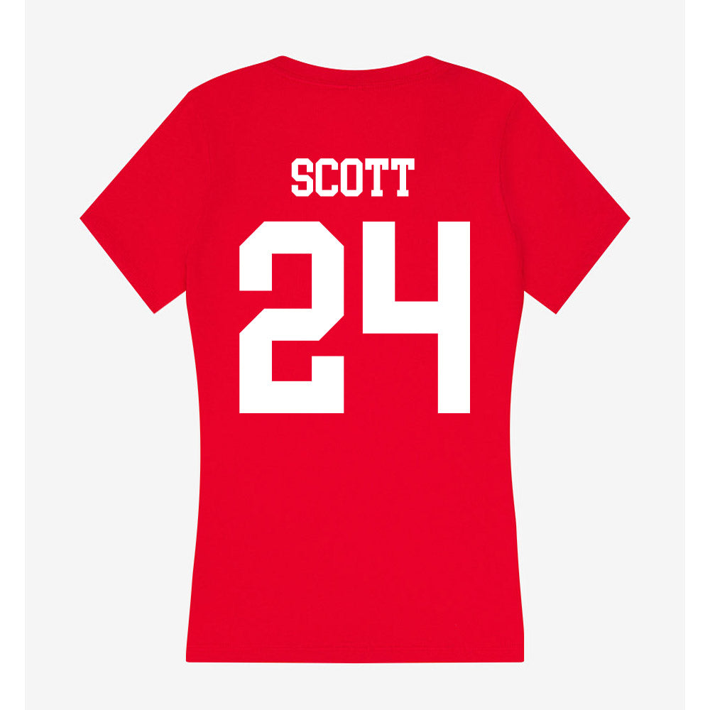 Nebraska - NCAA Football : Nalin Scott - Women's V-Neck T-Shirt-1