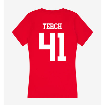 Nebraska - NCAA Football : Tanner Terch - Classic Shersey Women's V-Neck T-Shirt-1