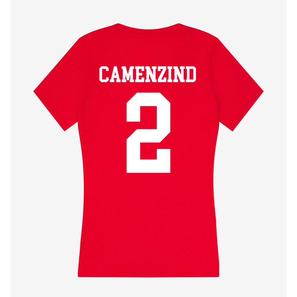 Nebraska - NCAA Softball : Lauren Camenzind - Women's V-Neck T-Shirt-1