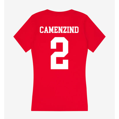 Nebraska - NCAA Softball : Lauren Camenzind - Women's V-Neck T-Shirt-1