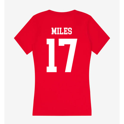 Nebraska - NCAA Women's Basketball : Ava Miles - Classic Shersey Women's V-Neck T-Shirt-1