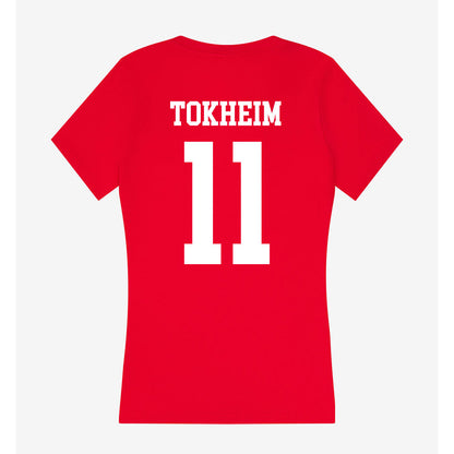 Nebraska - NCAA Softball : Talia Tokheim - Women's V-Neck T-Shirt-1