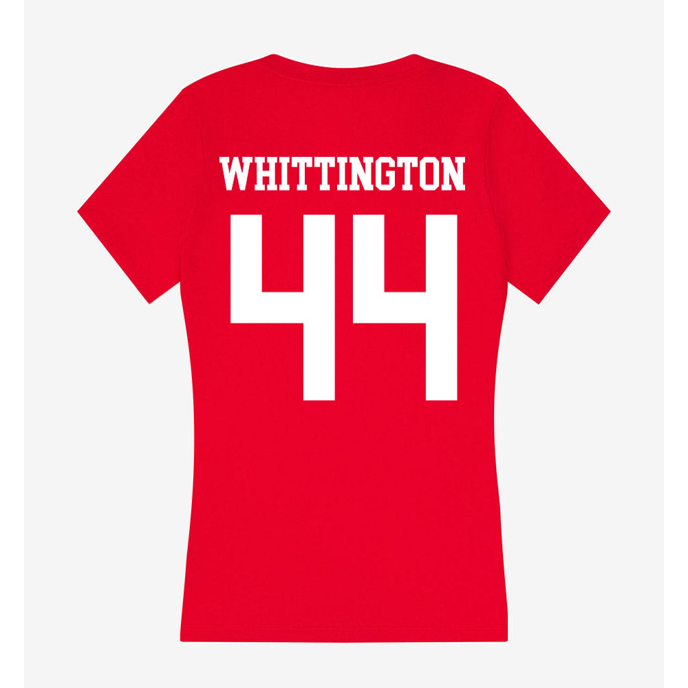 Nebraska - NCAA Football : Jahsear Whittington - Women's V-Neck T-Shirt-1