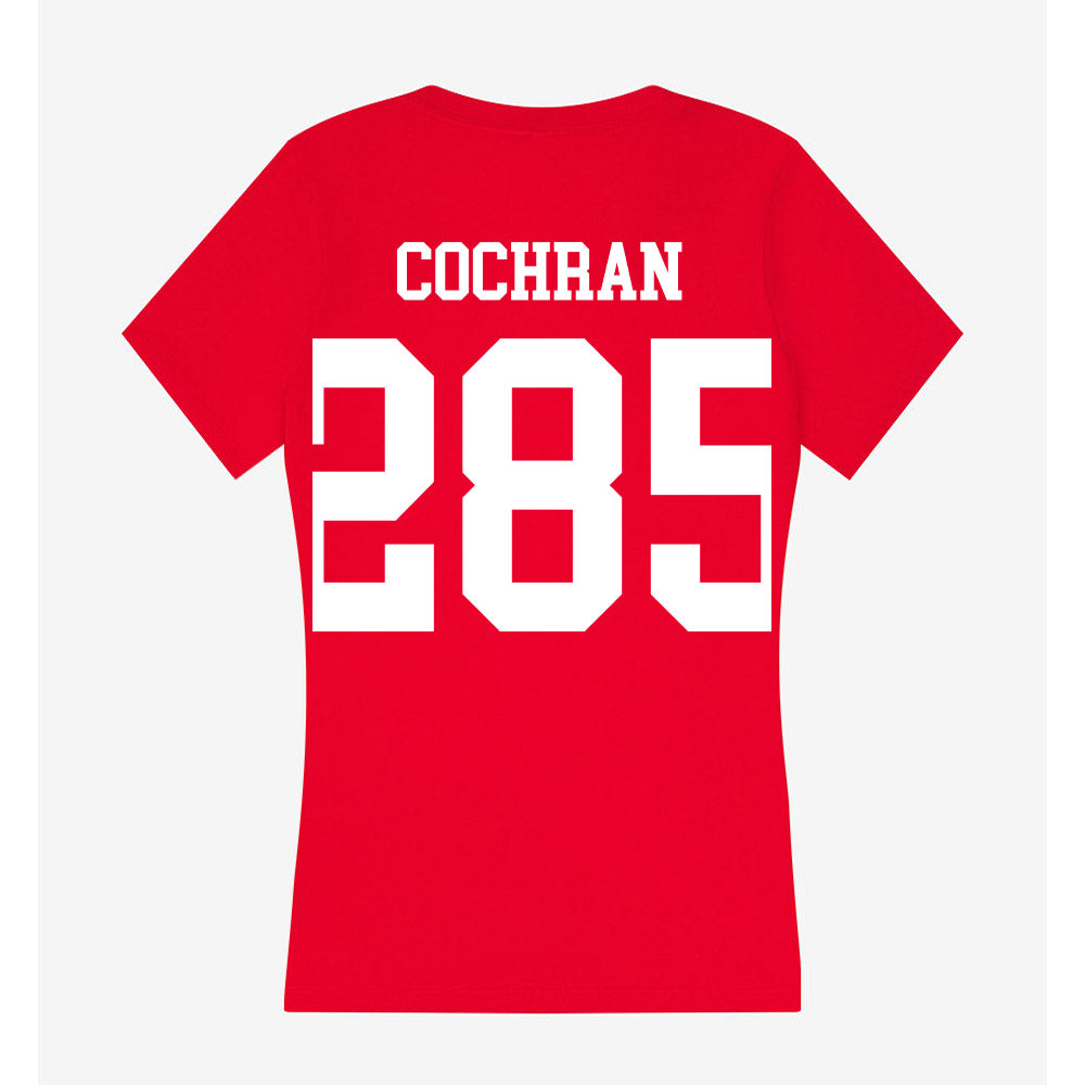 Nebraska - NCAA Wrestling : Lucas Cochran - Women's V-Neck T-Shirt-1