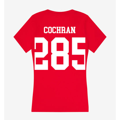 Nebraska - NCAA Wrestling : Lucas Cochran - Women's V-Neck T-Shirt-1