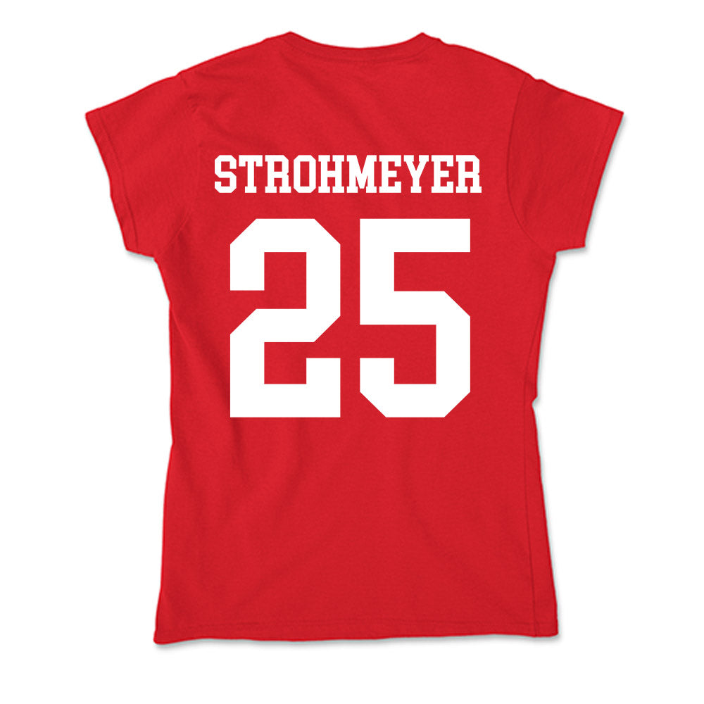 Nebraska - NCAA Baseball : Reed Strohmeyer - Soft Style Women’s T-Shirt-1