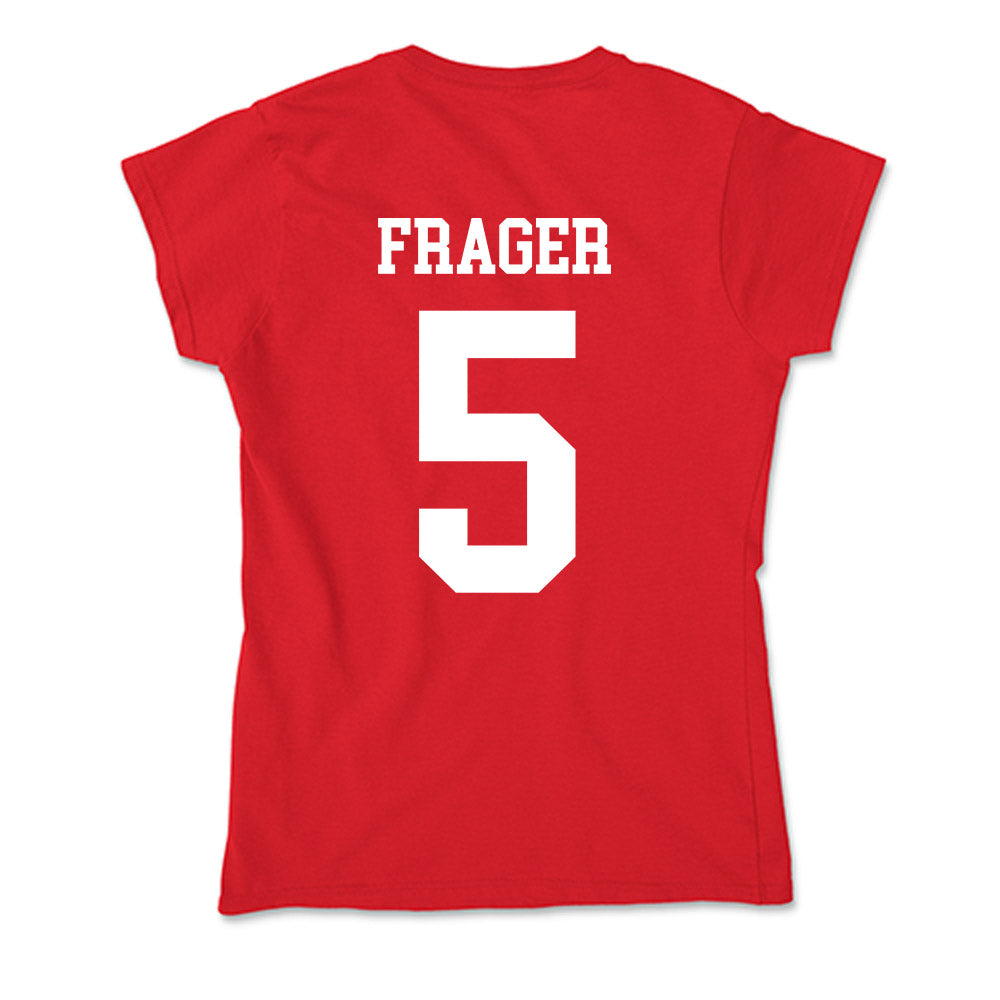 Nebraska - NCAA Men's Basketball : Braden Frager - Classic Shersey Soft Style Women’s T-Shirt-1