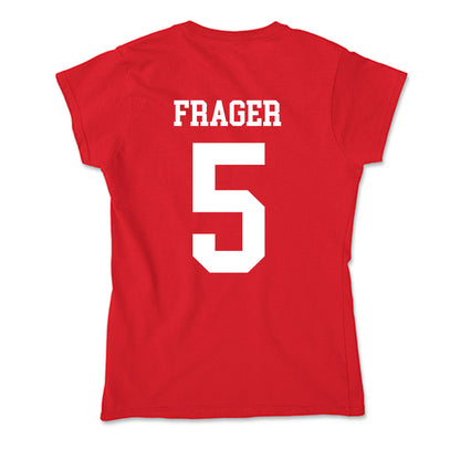 Nebraska - NCAA Men's Basketball : Braden Frager - Classic Shersey Soft Style Women’s T-Shirt-1