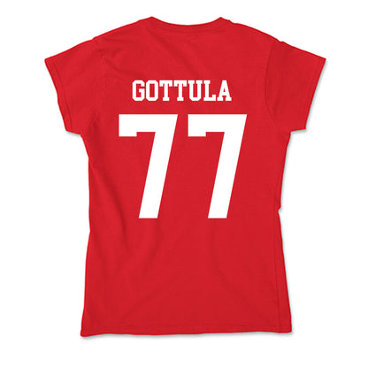 Nebraska - NCAA Football : Gunnar Gottula - Soft Style Women’s T-Shirt-1