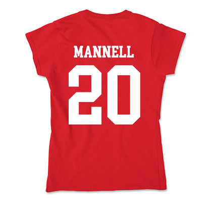 Nebraska - NCAA Baseball : Kevin Mannell - Soft Style Women’s T-Shirt-1