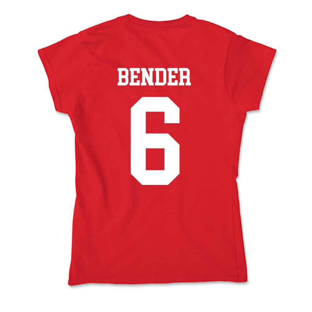 Nebraska - NCAA Baseball : Pryce Bender - Soft Style Women’s T-Shirt-1