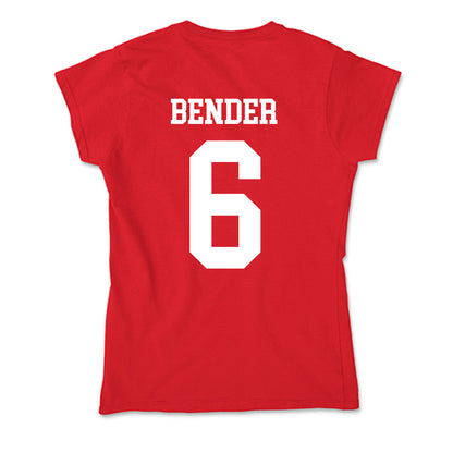 Nebraska - NCAA Baseball : Pryce Bender - Soft Style Women’s T-Shirt-1