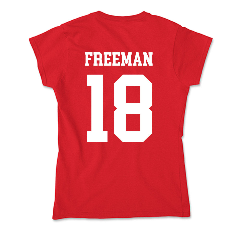 Nebraska - NCAA Baseball : Preston Freeman - Soft Style Women’s T-Shirt-1