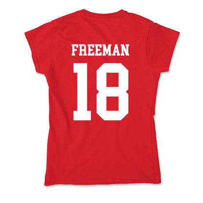 Nebraska - NCAA Baseball : Preston Freeman - Soft Style Women’s T-Shirt-1