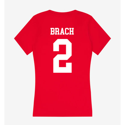 Nebraska - NCAA Women's Soccer : Mila Brach - Women's V-Neck T-Shirt-1