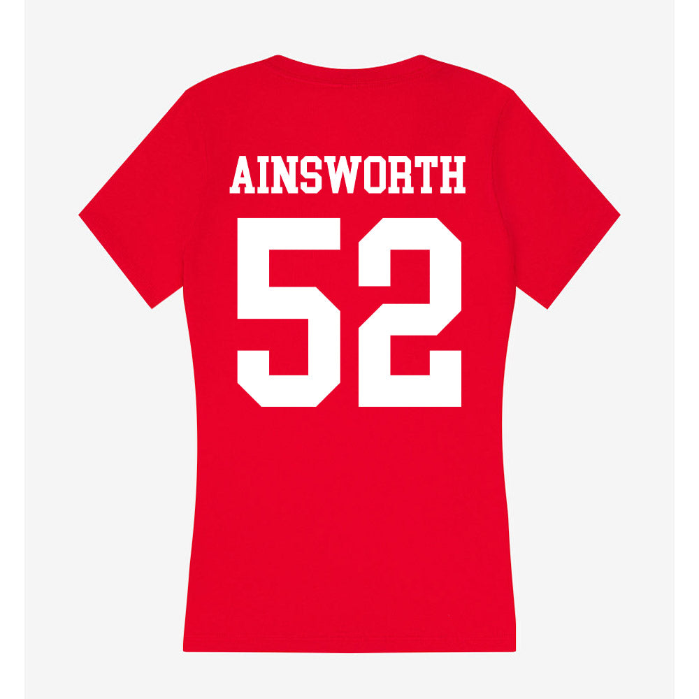Nebraska - NCAA Football : Hayden Ainsworth - Women's V-Neck T-Shirt-1
