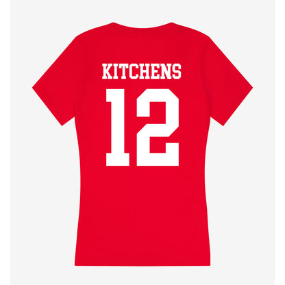Nebraska - NCAA Baseball : Cole Kitchens - Women's V-Neck T-Shirt-1