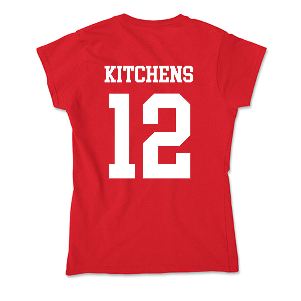 Nebraska - NCAA Baseball : Cole Kitchens - Soft Style Women’s T-Shirt-1