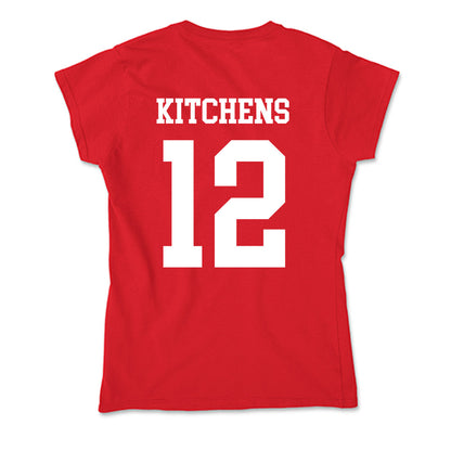 Nebraska - NCAA Baseball : Cole Kitchens - Soft Style Women’s T-Shirt-1