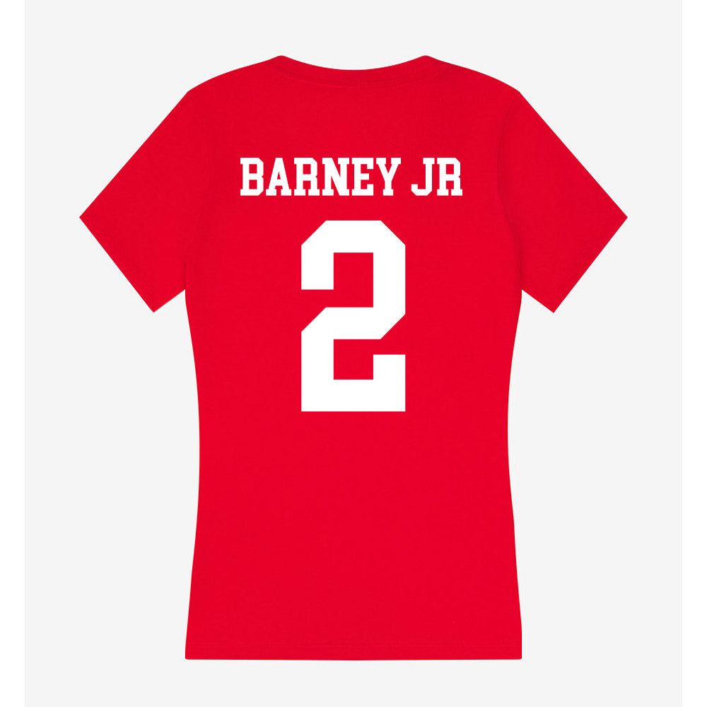 Nebraska - NCAA Football : Jacory Barney Jr - Women's V-Neck T-Shirt-1