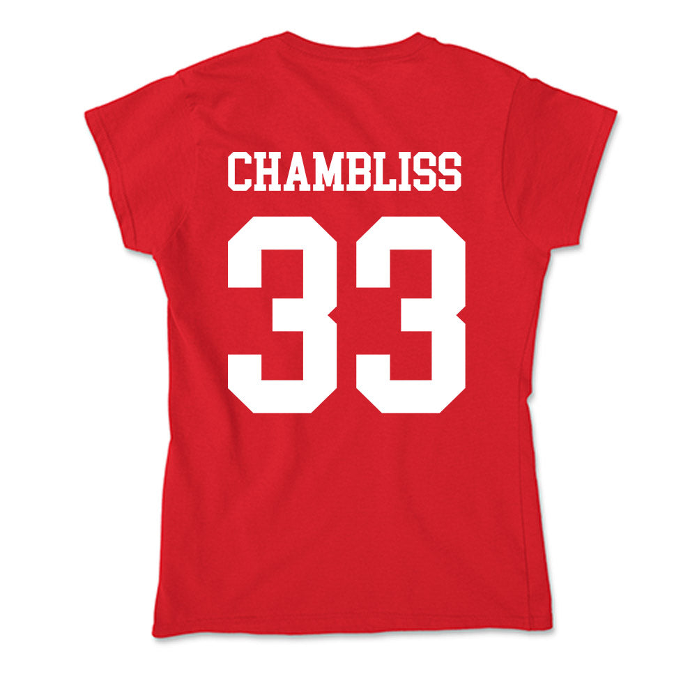 Nebraska - NCAA Football : Owen Chambliss - Soft Style Women’s T-Shirt-1