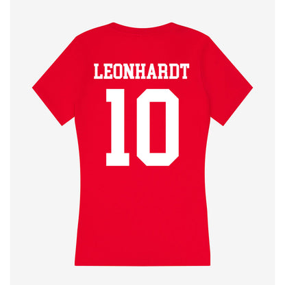 Nebraska - NCAA Men's Basketball : Trevan Leonhardt - Women's V-Neck T-Shirt-1