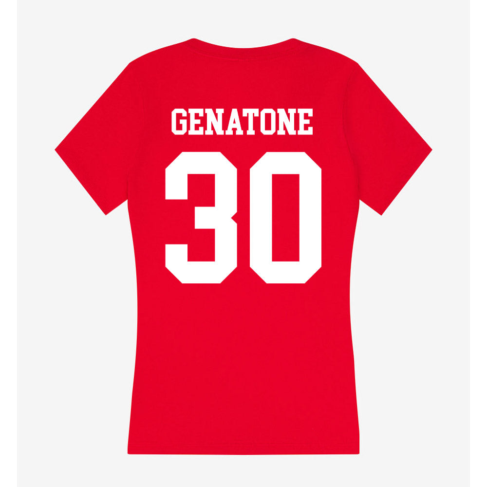 Nebraska - NCAA Football : Vincent Genatone - Women's V-Neck T-Shirt-1