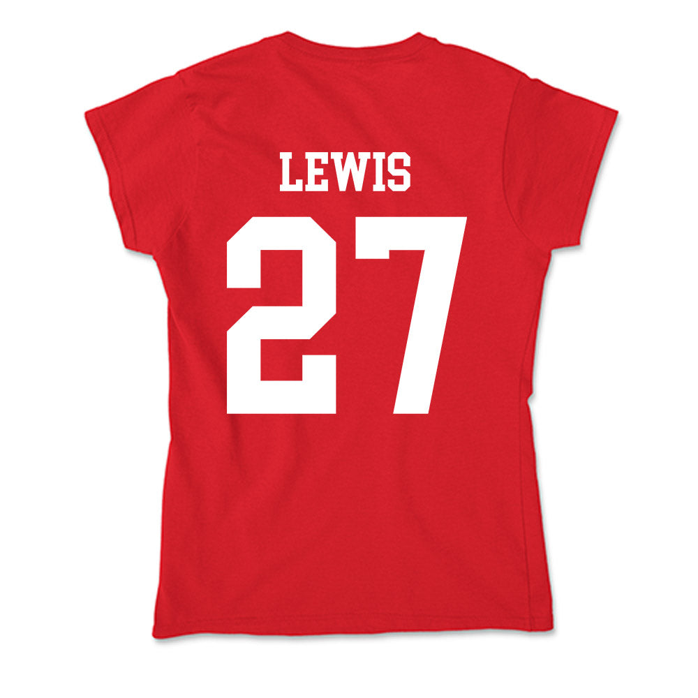 Nebraska - NCAA Women's Soccer : Nathalie Lewis - Soft Style Women’s T-Shirt-1