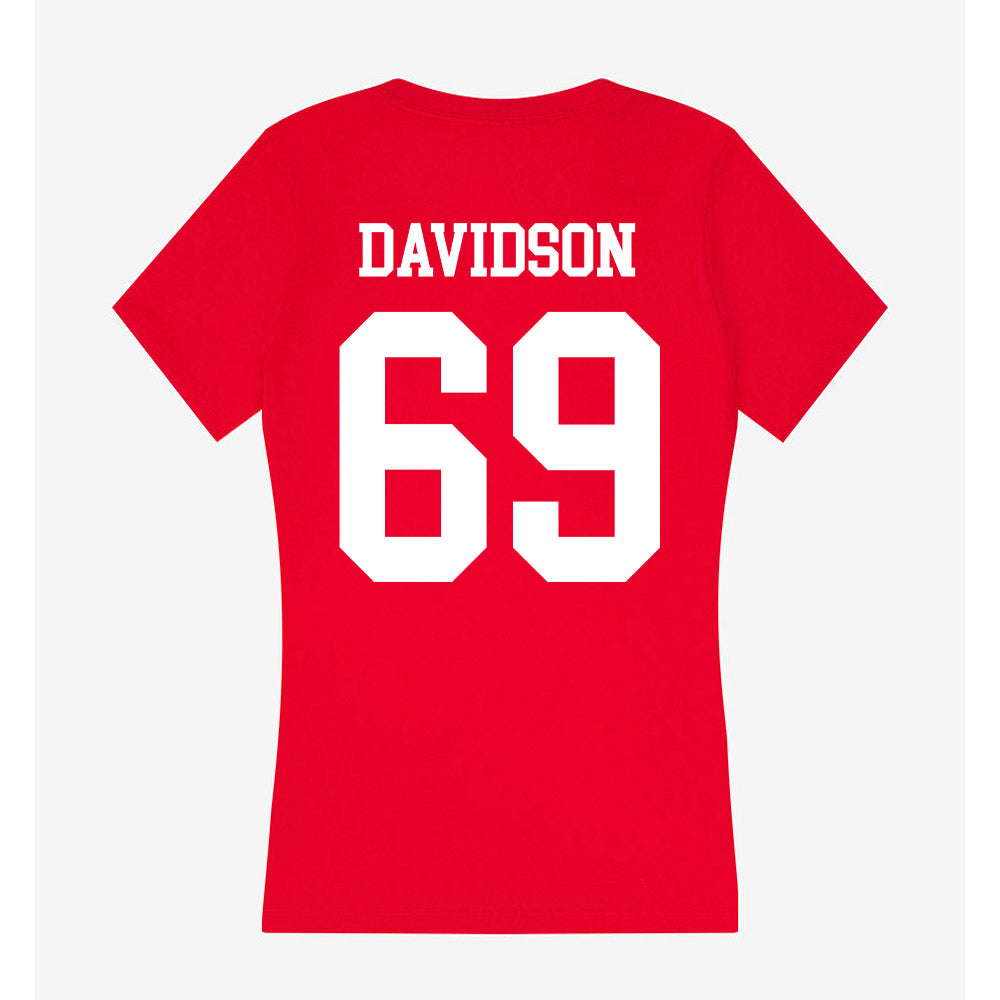 Nebraska - NCAA Football : Landen Davidson - Women's V-Neck T-Shirt-1