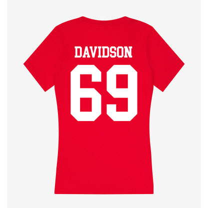 Nebraska - NCAA Football : Landen Davidson - Women's V-Neck T-Shirt-1