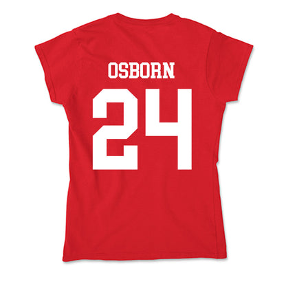 Nebraska - NCAA Women's Soccer : Madison Osborn - Soft Style Women’s T-Shirt-1