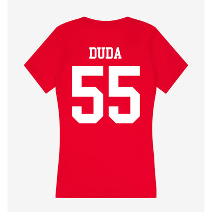 Nebraska - NCAA Football : Ethan Duda - Women's V-Neck T-Shirt-1
