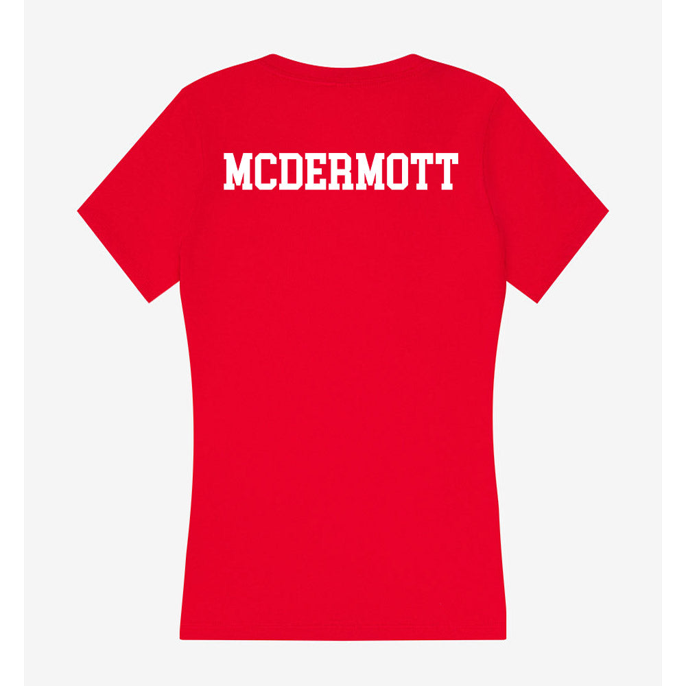 Nebraska - NCAA Men's Golf : Evan McDermott - Women's V-Neck T-Shirt-1
