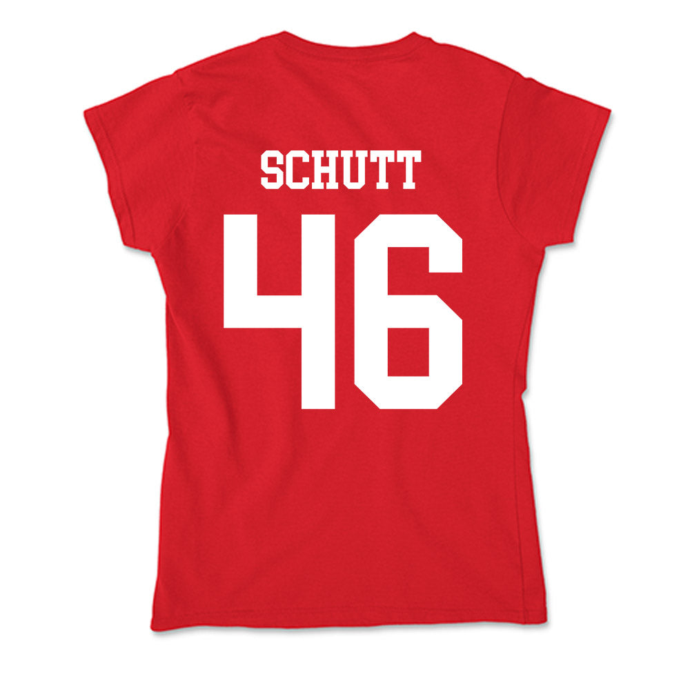 Nebraska - NCAA Football : Connor Schutt - Soft Style Women’s T-Shirt-1