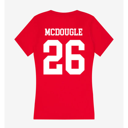 Nebraska - NCAA Football : Dwayne Mcdougle - Women's V-Neck T-Shirt-1