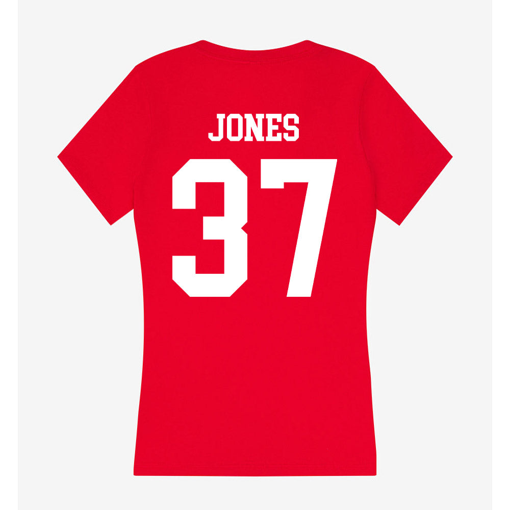 Nebraska - NCAA Football : Donovan Jones - Women's V-Neck T-Shirt-1