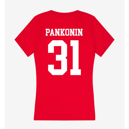 Nebraska - NCAA Baseball : Auden Pankonin - Women's V-Neck T-Shirt-1