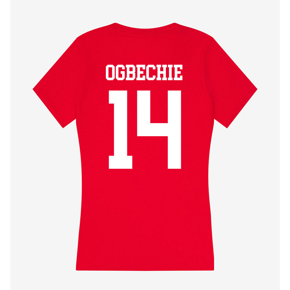 Nebraska - NCAA Women's Volleyball : Manaia Ogbechie - Women's V-Neck T-Shirt-1