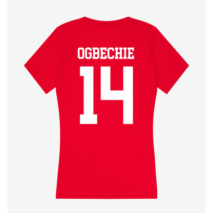 Nebraska - NCAA Women's Volleyball : Manaia Ogbechie - Women's V-Neck T-Shirt-1
