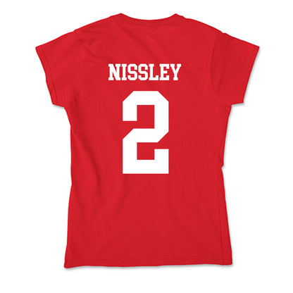 Nebraska - NCAA Women's Basketball : Logan Nissley - Classic Shersey Soft Style Women’s T-Shirt-1