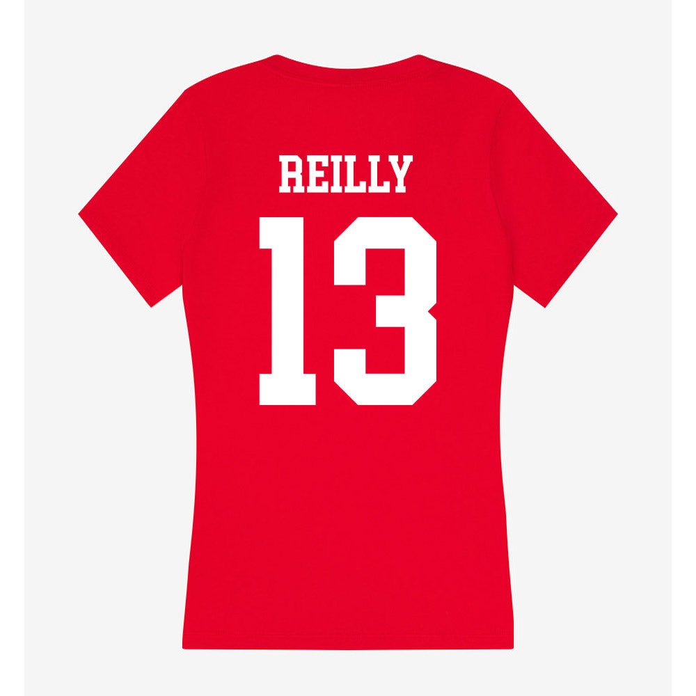 Nebraska - NCAA Women's Volleyball : Bergen Reilly - Women's V-Neck T-Shirt-1