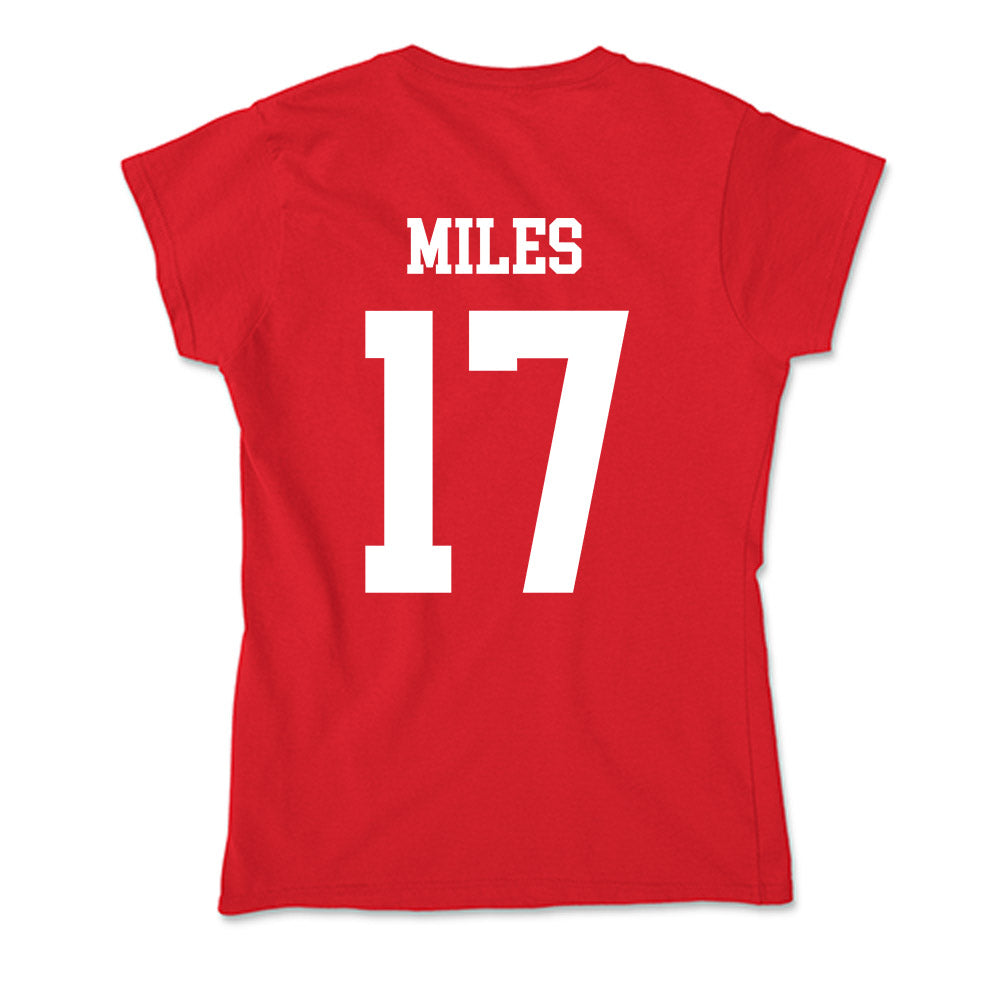Nebraska - NCAA Women's Basketball : Ava Miles - Classic Shersey Soft Style Women’s T-Shirt-1