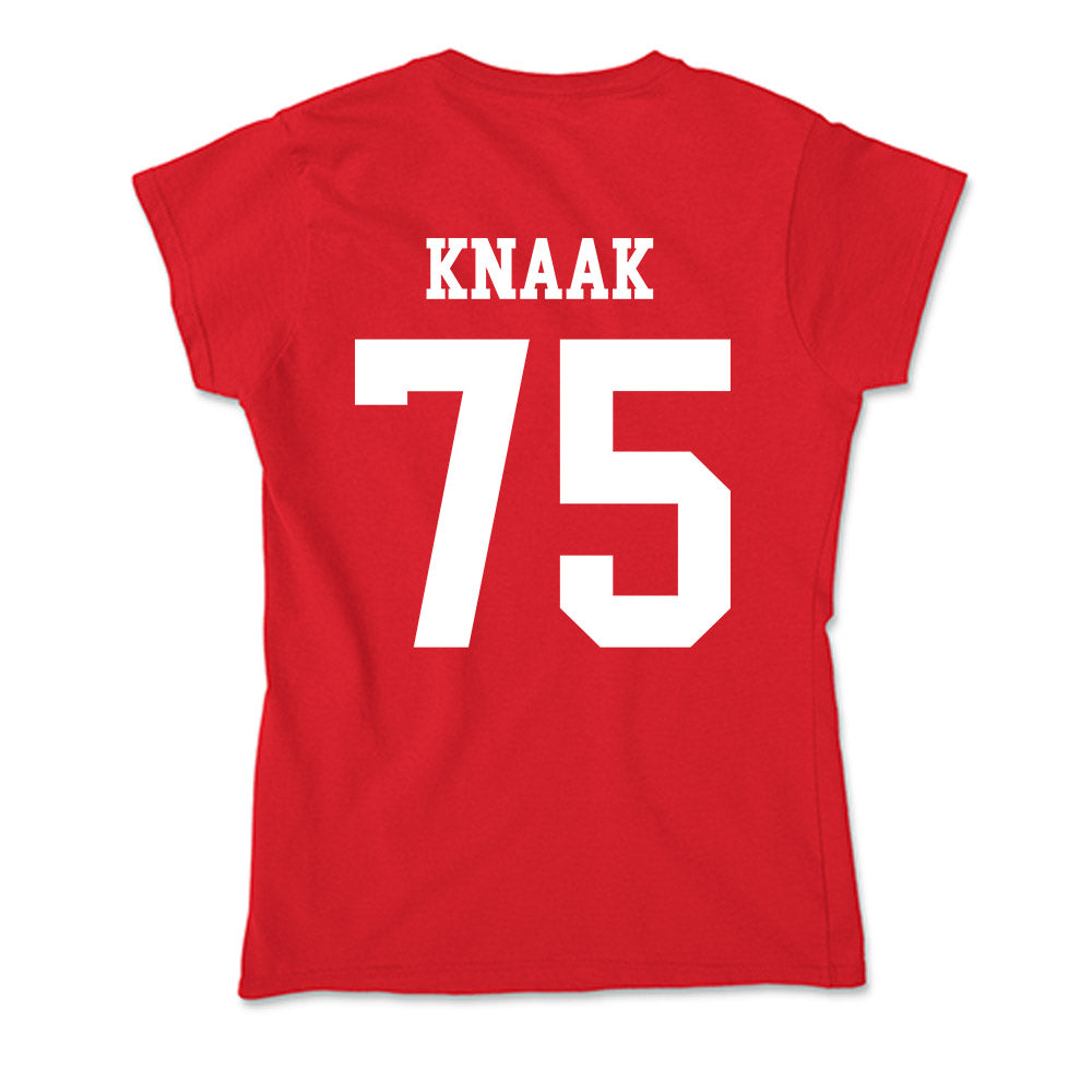 Nebraska - NCAA Football : Tyler Knaak - Soft Style Women’s T-Shirt-1