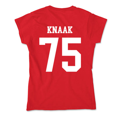 Nebraska - NCAA Football : Tyler Knaak - Soft Style Women’s T-Shirt-1